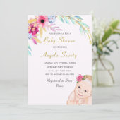 Joyeux bébé fille douche Invitation votre propre d (Debout devant)