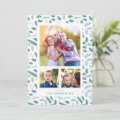 Joyeux Berry 3 Photo Carte verte de Noël (Debout devant)