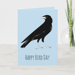 Joyeux Bird Day Corbeau carte d'anniversaire