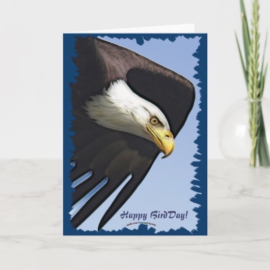 Joyeux BirdDay Funny Bald Eagle carte d'anniversai (Devant)