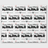 Joyeux Birthday Mama Papier cadeau (Plat)