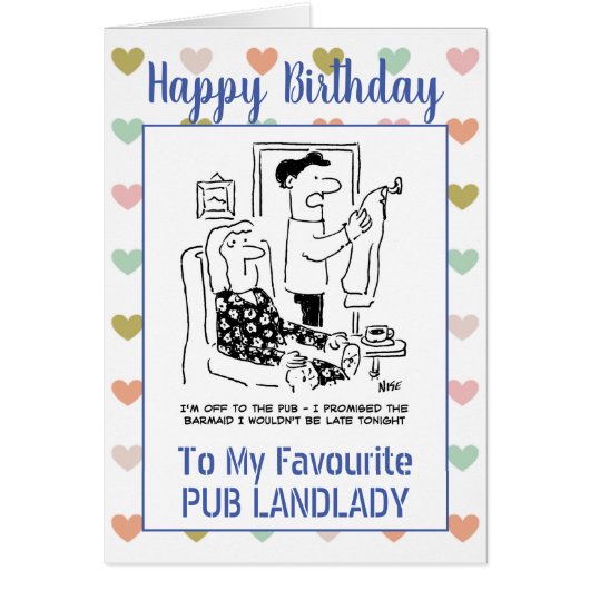 Joyeux Birthday Pub Landlady (Devant)