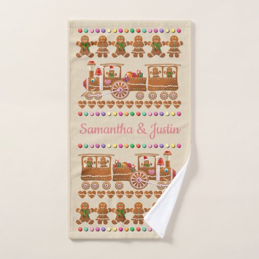 Joyeux biscuits en pain d'épice (Serviette à main)