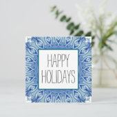 Joyeux bleu carte de fin de année (Debout devant)