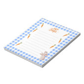 Joyeux bloc-notes de Pâques avec lapin et carottes (Tourné)