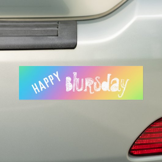 Joyeux BlThursday Funny Bumper Sticker (En voiture)