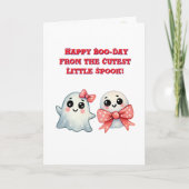 Joyeux Boo Day mignonne Ghost photo cartes Hallowe (Devant)