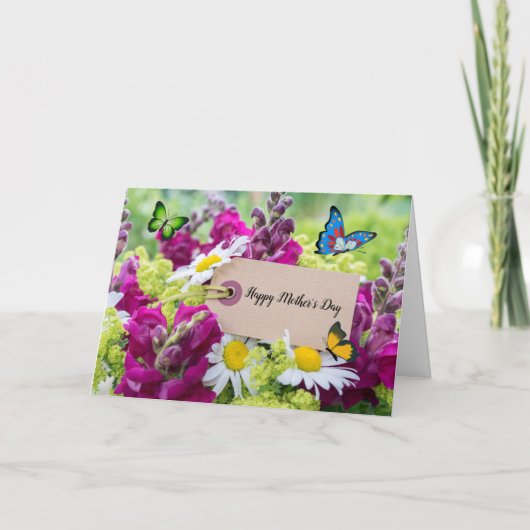 Joyeux Bouquet de la Fête des Mères Carte de voeux (Devant)
