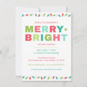 Joyeux + Bright Christmas Party Invitation (Devant)