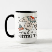 Joyeux & Brrright Vêtements d'hiver Mug de Noël (Gauche)