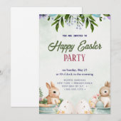 Joyeux Brunch de Pâques et invitation à la chasse (Devant / Derrière)