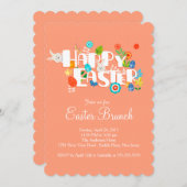 Joyeux Brunch de Pâques Invitation (Devant / Derrière)