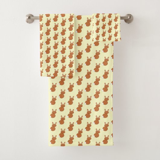 Joyeux Bunny de Pâques serviettes à motifs (En situation)