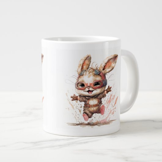 Joyeux Bunny Jumbo Mug (Devant droit)