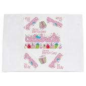 Joyeux Cadeau Anniversaire Sac Célébrer rose (Devant)