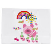 Joyeux Cadeau Anniversaire Sac Cochon Rose (Dos)