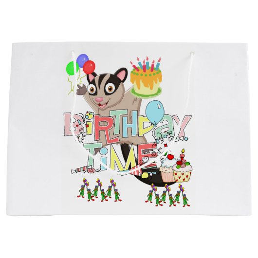 Joyeux Cadeau Anniversaire Sac Possum Gâteau (Devant)