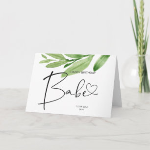 Joyeux cadeau d'anniversaire Babe Carte romantique