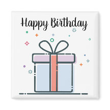 Joyeux cadeau d'anniversaire Magnet Carré