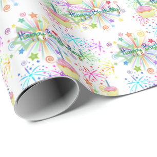 Joyeux cadeau d'anniversaire Papier enveloppant