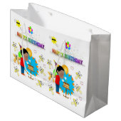 Joyeux cadeau d'anniversaire Sac Africain garçon (Devant Angle)