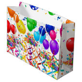 Joyeux cadeau d'anniversaire Sac Confetti Ballons (Devant Angle)