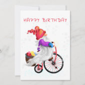Joyeux cadeau de carte d'anniversaire avec vélo et (Devant)