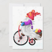 Joyeux cadeau de carte d'anniversaire avec vélo et (Dos)