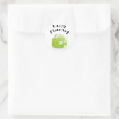 Joyeux cadeau de gâteau d'anniversaire et Stickers (Sac)
