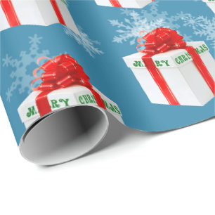 Joyeux Cadeau de Noël et flocons de neige Papier d