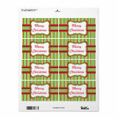 Joyeux cadeau de Noël Étiquettes (Feuille entière)