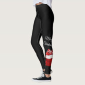 Joyeux cadeau de Noël noir Leggings (Gauche)