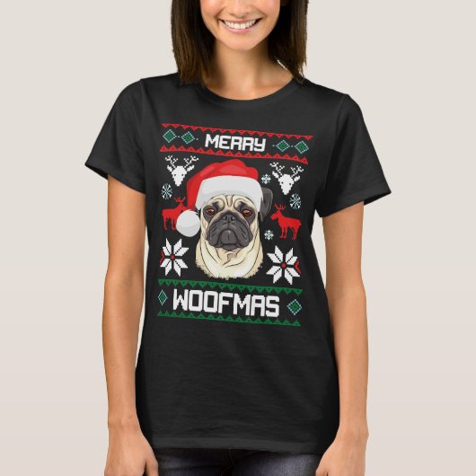 Joyeux cadeau de T-shirt de Noël de Woofmas de (Devant)
