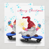 Joyeux cadeau Gnome avec carte cadeau de Noël (Devant / Derrière)