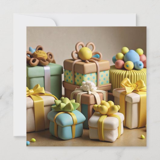 Joyeux Cadeaux d'anniversaire présente carte de vo (Devant)