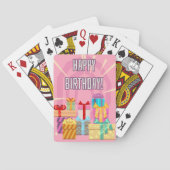 Joyeux Cadeaux D'Anniversaire Sur Cartes De Jeu Ro (dos)