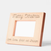 Joyeux cadre gravé de Noël avec message personnel (Gauche)