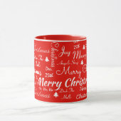 Joyeux café de Noël Coupe Rouge Cadeau cacao Mug (Centre)