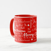 Joyeux café de Noël Coupe Rouge Cadeau cacao Mug (Devant gauche)