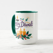 Joyeux café Diwali Mug (Devant gauche)