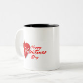 Joyeux café Mug à deux tons de la Saint-Valentin (Devant gauche)