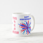 Joyeux café Mug de fête de l'Indépendance (Devant droit)
