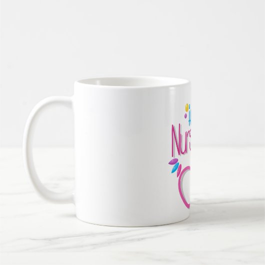 Joyeux café Mug de la Journée des infirmières (Gauche)