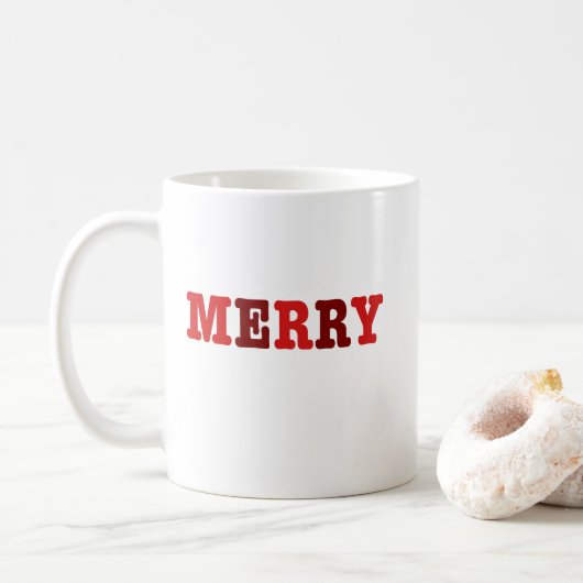 Joyeux café rouge Noël Mug (Avec donut)