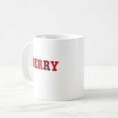 Joyeux café rouge Noël Mug (Devant gauche)