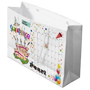 Joyeux calendrier d'anniversaire Octobre 2022 Sac