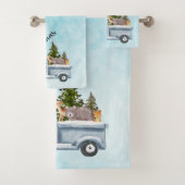 Joyeux Camion de Noël avec de mignons animaux (En situation)