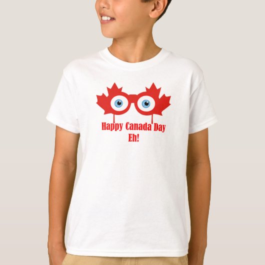 Joyeux Canada Day Eh Maple Leaf TShirt (Devant)