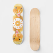 Joyeux Canard Jaune Skateboard Smile Drôle cadeau (Recto)