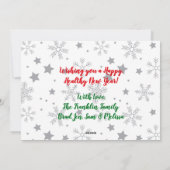 Joyeux caniche de Noël Carte de vacances personnal (Dos)